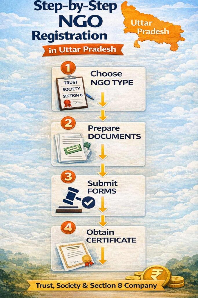 NGO Registration in UP 2026 Step by Step