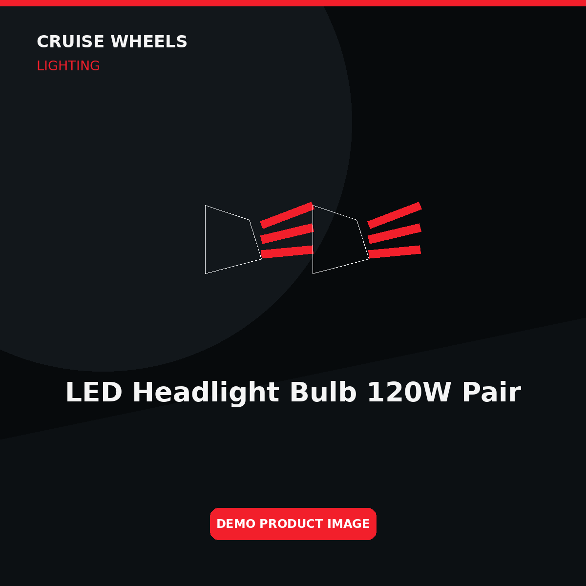 LED Headlight Bulb 120W Pair